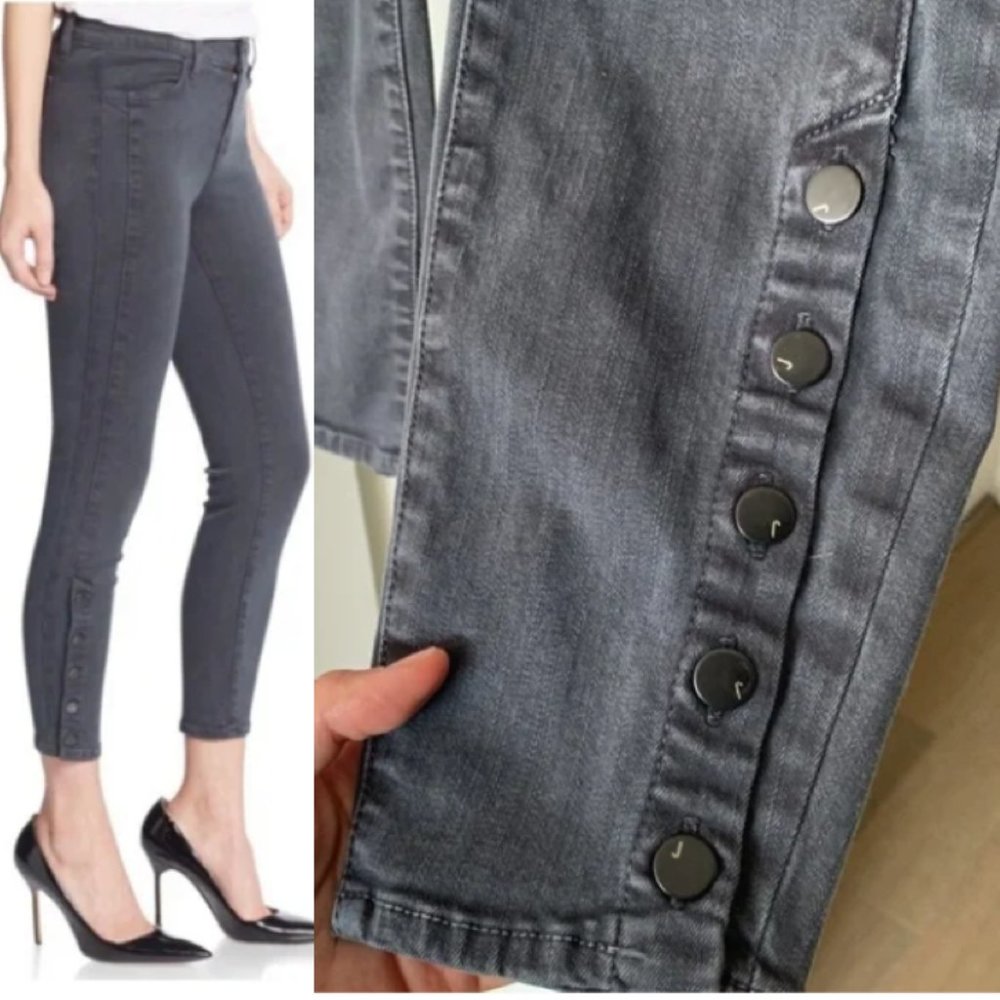 J Brand Suvi Cropped Skinny Jeans Gray